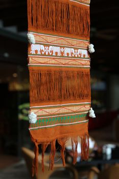 Ethnic wall hanging from Thailand - travel and tourism.