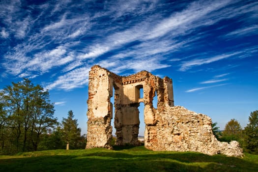 Ruins of a castle in Bodzentyn