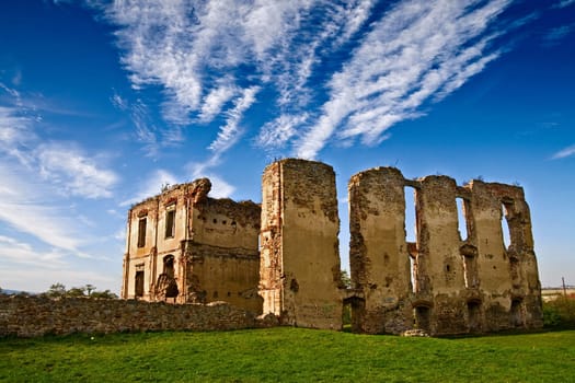 Dark ages castle ruins in Poland