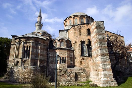 Exterior view of Chora church or Kariye Camii in Istanbul