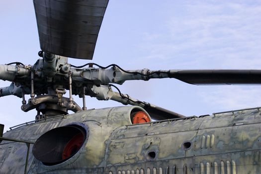 Wreck of an Old Soviet military chopper