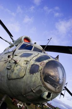 Wreck of an Old Soviet military chopper