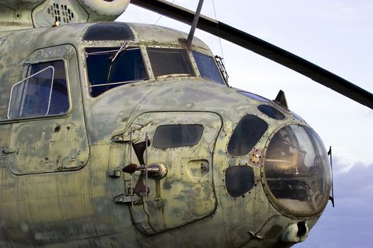 Wreck of an Old Soviet military chopper