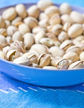 healthy nuts pistachios in a bowl shallow depth of view