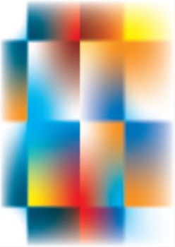 Abstract Background multicolor on white, cross and square