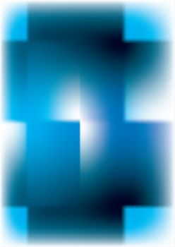 Abstract Background Blue on White, cross and square