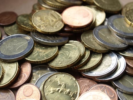 Background of Euro coins money (European currency)