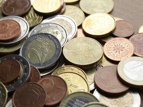 Background of Euro coins money (European currency)