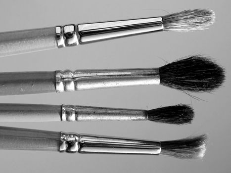 Paintbrushes tools for oil or tempera or watercolor painting