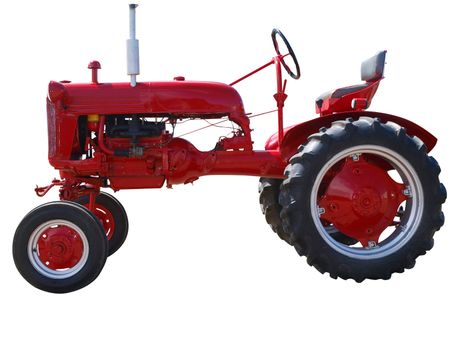 Vintage Farmall Cub isolated with clipping path           