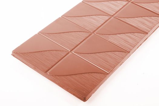 stick of chocolate  over white background