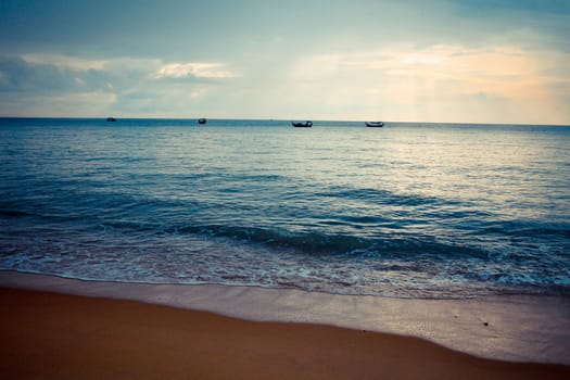 Scenic view of the beach in Khao Lak, Thailand - travel and tourism.
