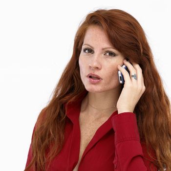 Young woman on mobile phone