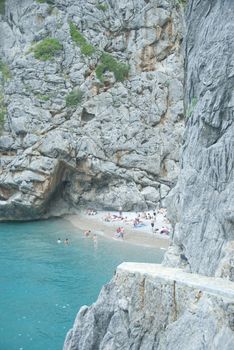 beautiful beach in the mountains of mallorca spain