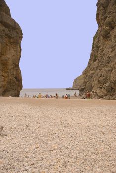 beautiful beach in the mountains of mallorca spain