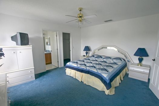 A King Master Bedroom, Interior Shot of a Home