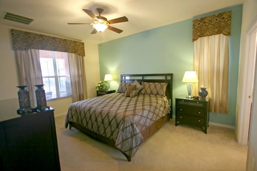 A King Master Bedroom, Interior Shot of a Home