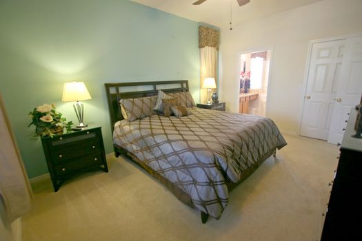 A King Master Bedroom, Interior Shot of a Home