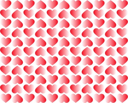 Red Hearts as a background pattern