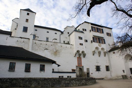 Inside the historic fortress of Salzburg City.