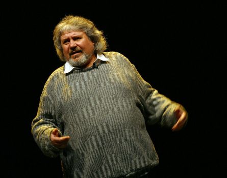 RUSSIA, MOSCOW, APRIL 26: Russian actor Sergey Stupnikov in premiere of
performance "Chernobyl pray", under Svetlana Aleksievich's book, Director Joel Lehtonen in Moscow 26 April, 2006
