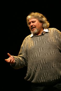 RUSSIA, MOSCOW, APRIL 26: Russian actor Sergey Stupnikov in premiere of
performance "Chernobyl pray", under Svetlana Aleksievich's book, Director Joel Lehtonen in Moscow 26 April, 2006