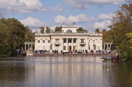 Palace on the water. Lazienki Palace in Warsaw, Poland.