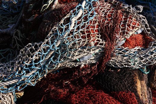 Group of colorfull fishnet
