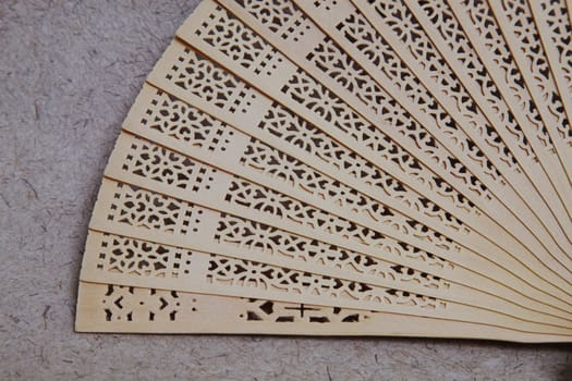 Close-up of an Asian fan.