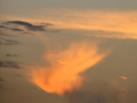 evening sky with clouds, usable as background