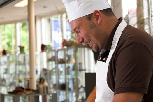 Italian chef cooking