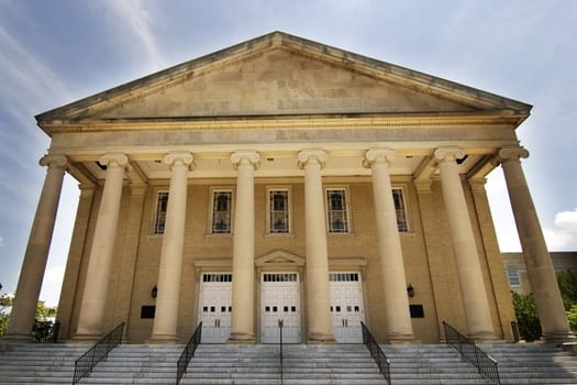 Old government building made of brick and stone