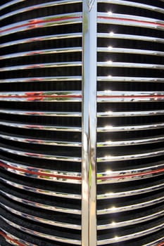 Chrome grill from classic car