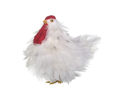 Fake country chicken on a plain white background