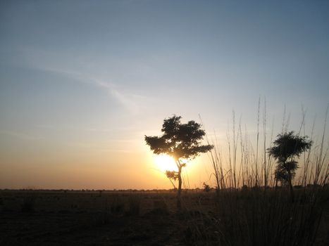 sunset in north Cameroon