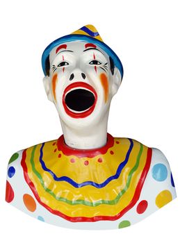 Carnival Feed the Clown Figure isolated with clipping path
