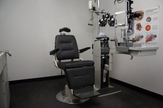 Eye exam room where patients wait for the Doctor
