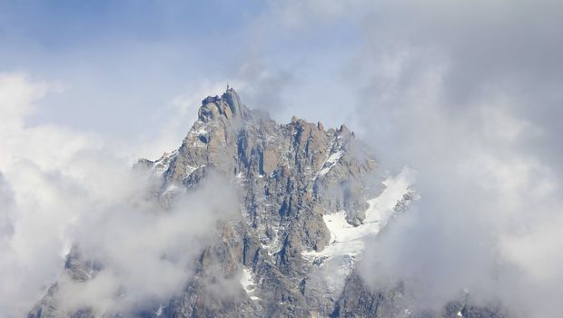 Mont-Blanc and mountain and snow