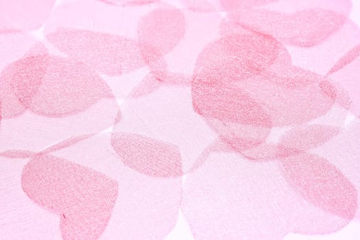 Silk pink hearts, can be used as a background image
