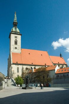 Saint Martin cathedral in the centre of Bratislava in Slovakia