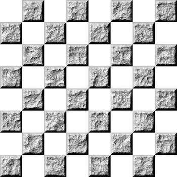 3d stone tiles isolated in white