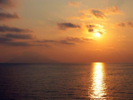 Sunset on the sea