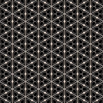 seamless texture of metallic triangle shapes on black background