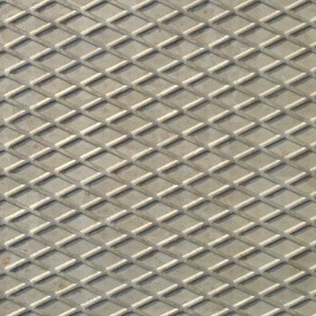 Diamond steel plate useful as a background