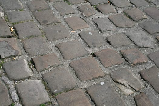 old cobble stones laid in the beginning of the last century
