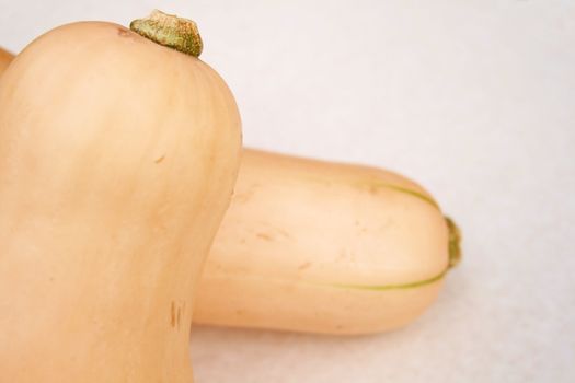 two butternut squash vegetable on a light background