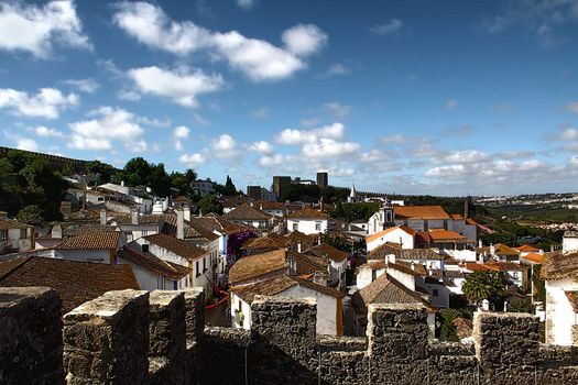 a view of Medieval city Obidos, Portugal