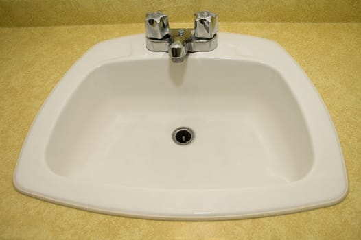 white clean wash basin, simple background