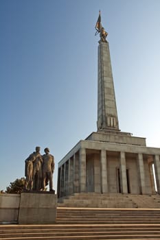 memorial monument in bratislava, dedicated to fallen russian soldiers in world war 2