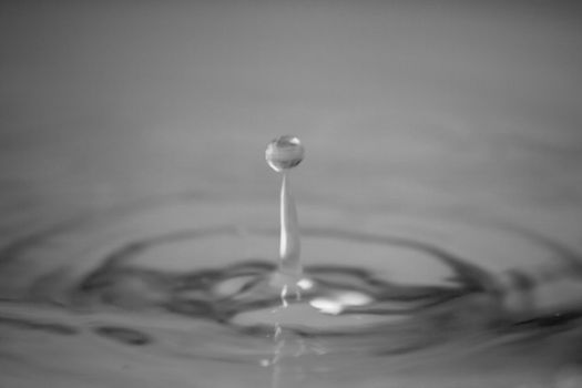 Close up of a single drop of water 